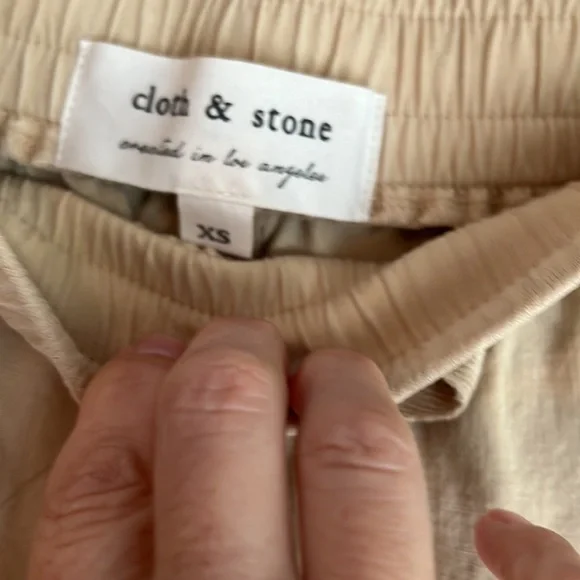 Tan colored tencel joggers size xs. Bought at Von Maur by cloth & stone - Picture 2 of 4